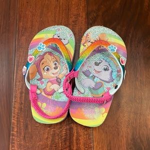 Rainbow Paw Patrol Flip Flops